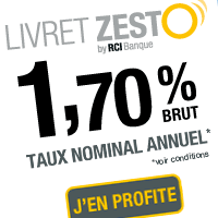 Un placement sans risque avec le livret Zesto : Taux à 1,70%